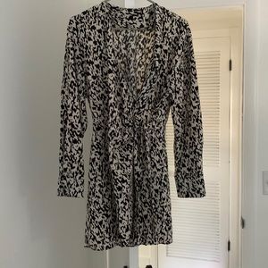 Zara Printed Wrap Front Dress (with shorts!)
